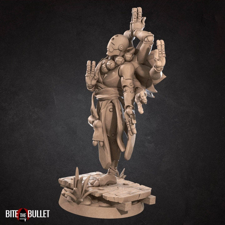 Warforged Monk - 2 Poses - Unpainted Miniature