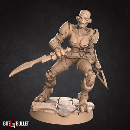 Warforged Rogue - 2 Poses - Unpainted Miniature