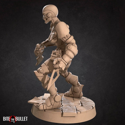 Warforged Rogue - 2 Poses - Unpainted Miniature