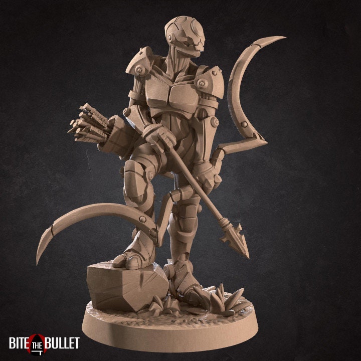 Warforged Ranger - 2 Poses - Unpainted Miniature