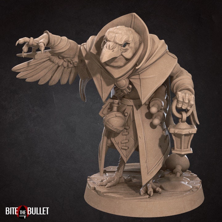 Jen the Kenku Alchemist - 2 Poses - Unpainted Miniature