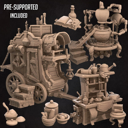 Potion Seller Set - Unpainted Miniature