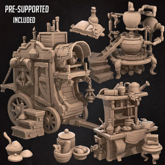 Potion Seller Set - Unpainted Miniature