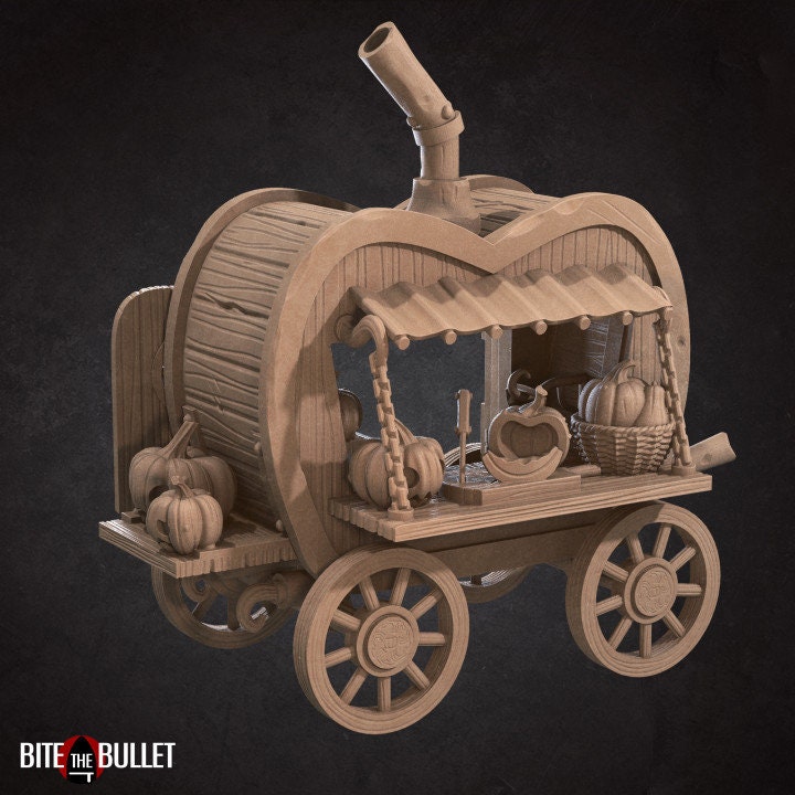 Pumpkin Cart - Unpainted Miniature