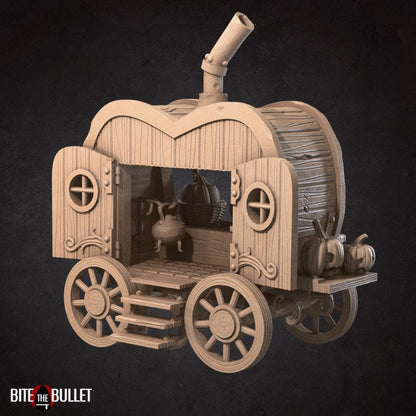 Pumpkin Cart - Unpainted Miniature