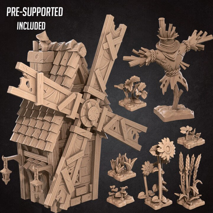 Farm Set - Unpainted Miniature