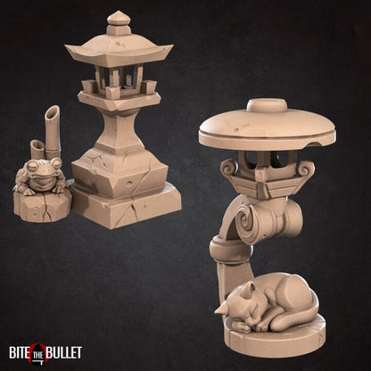 Japanese Garden Set - Unpainted Miniature