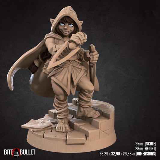 Halfling Rogue - Unpainted Miniature