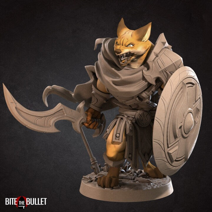 Foxfolk Warrior - Unpainted Miniature