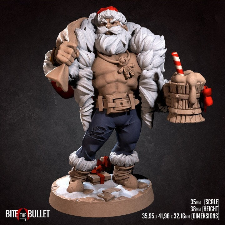 Klaus, the Sexy Santa - 2 Poses - Unpainted Miniature