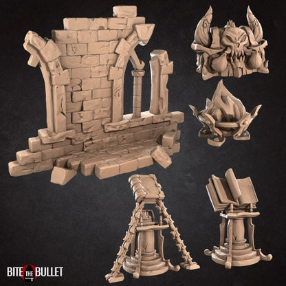 Crypt Terrain - Vampire Set - Unpainted Miniature