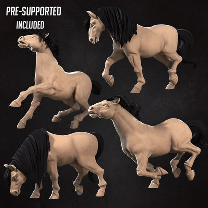 Horses - Unpainted Miniature