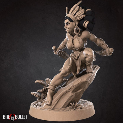 Kala, the Headhunter - Pinup - Unpainted Miniature