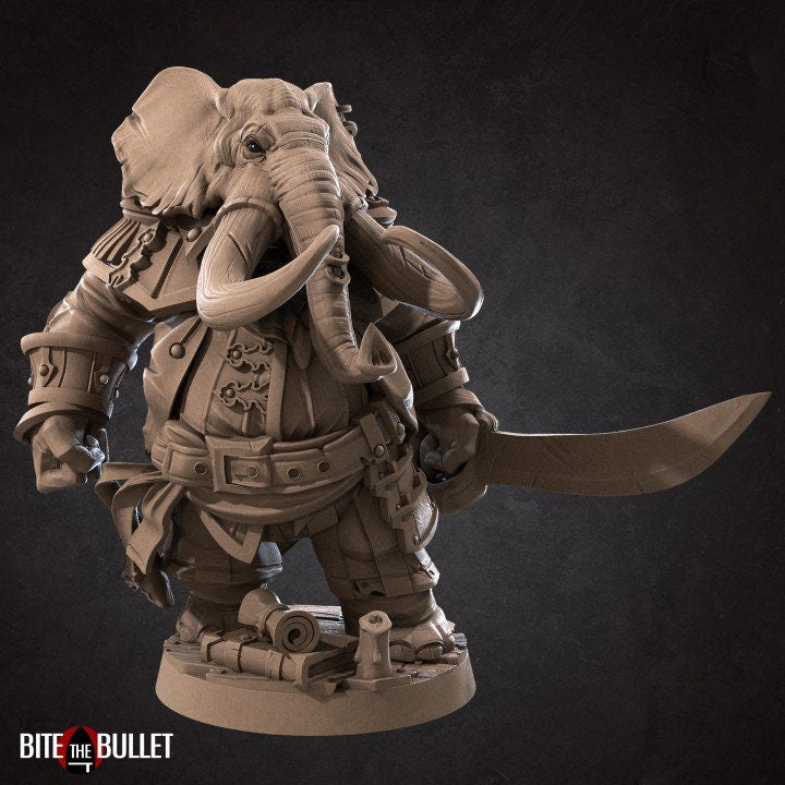 Zunebo Newgate, the Commander Loxodon - Unpainted Miniature