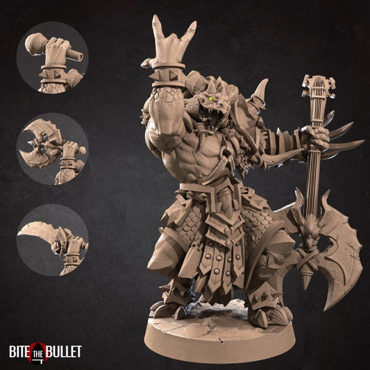 Diox, the Metal Bard Dragonborn - Unpainted Miniature