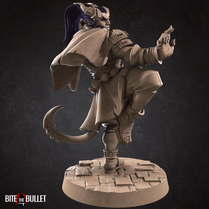 Tiefling Monk - Unpainted Miniature