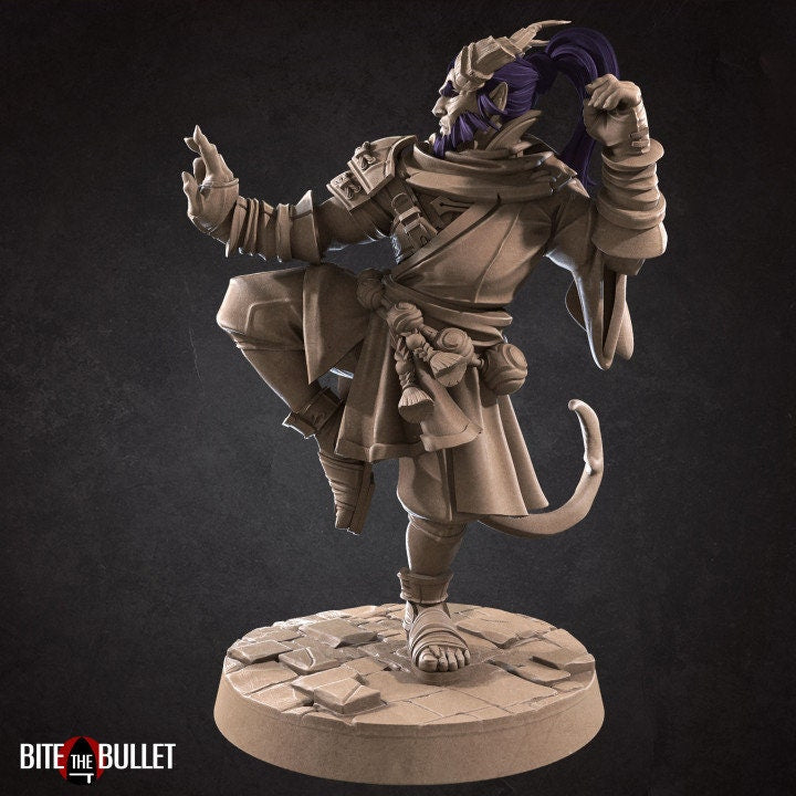 Tiefling Monk - Unpainted Miniature