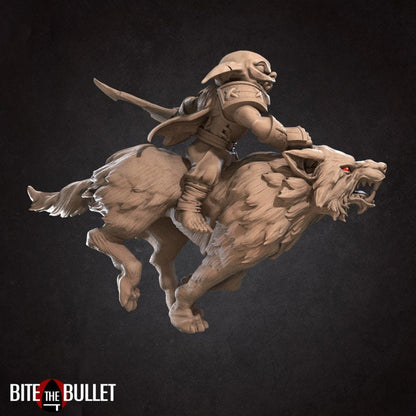 Goblin Wolf Riders - Unpainted Miniature