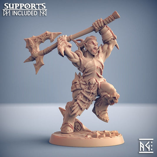 Frostmetal Clan Orcs - Pose H - Unpainted Miniature