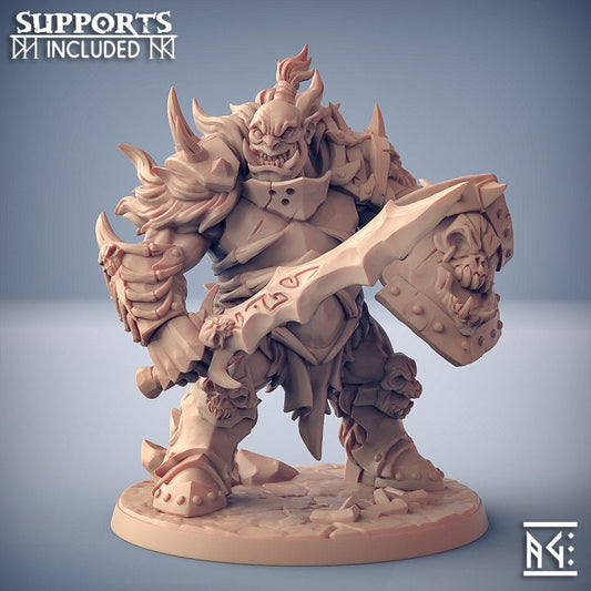 Frostmetal Clan Ogre - Pose D - Unpainted Miniature