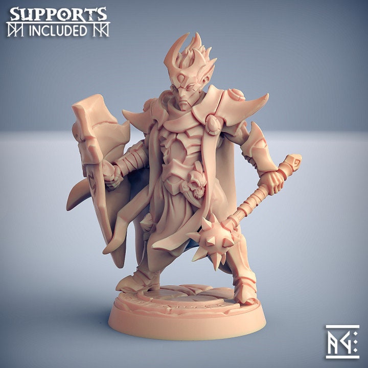 Ashen Alfar Priest - Pose E - Unpainted Miniature