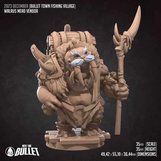 Walrus Mead Vendor - 2 Poses - Unpainted Miniature