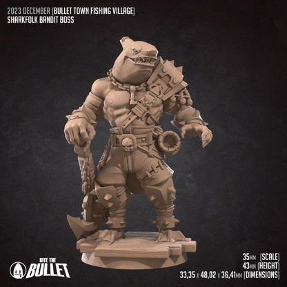 Sharkfolk Bandit - Unpainted Miniature