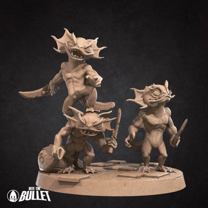 Locathah Bandit Axolotls - Unpainted Miniature