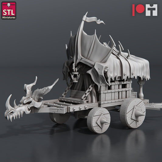 Dragonborn Blacksmith Wagon - Unpainted Miniature