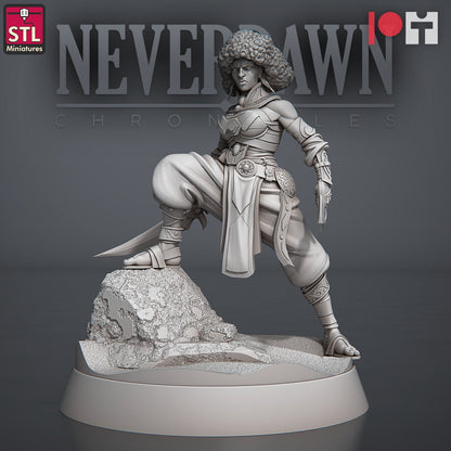 Sand Maidens - Red Sands - Neverdawn Chronicles - Unpainted Miniature