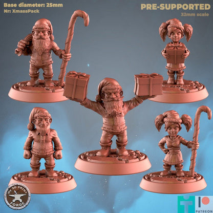 Christmas Gnomes - Unpainted Miniature