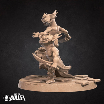 Locathah Bandit Axolotls - Unpainted Miniature