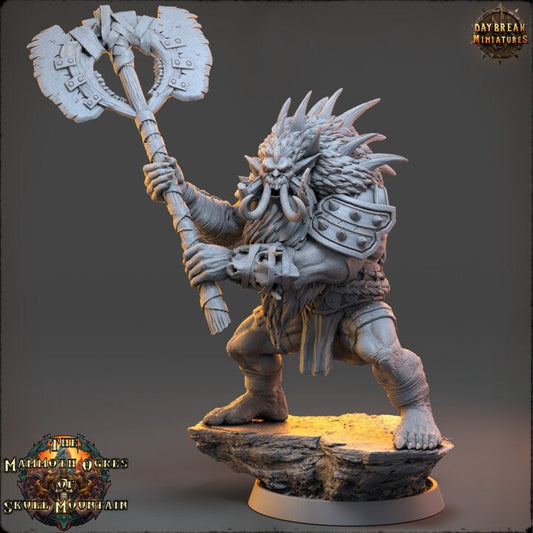 Grasta Poka - The Mammoth Ogres of Skull Mountain - Unpainted Miniature