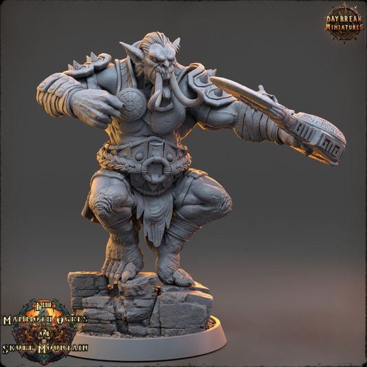 Jorduz Hunter - The Mammoth Ogres of Skull Mountain - Unpainted Miniature