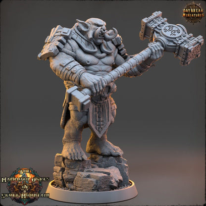 Deathbringer Olan Troka - The Mammoth Ogres of Skull Mountain - Unpainted Miniature