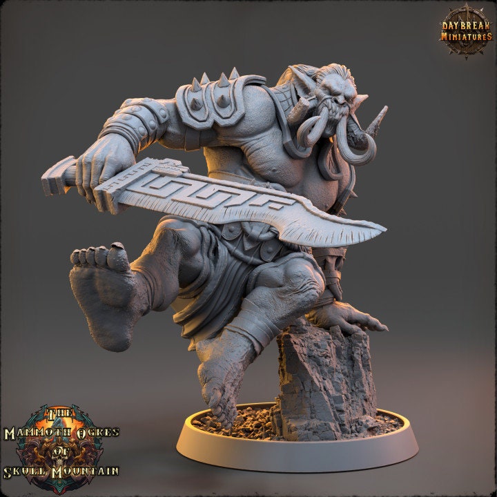 Benjammer Holt - The Mammoth Ogres of Skull Mountain - Unpainted Miniature