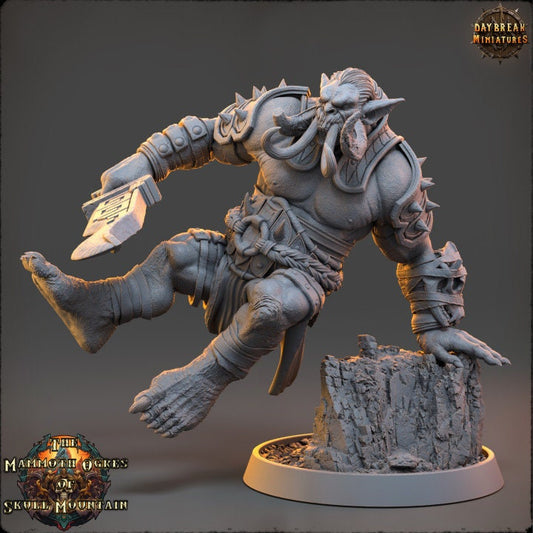 Benjammer Holt - The Mammoth Ogres of Skull Mountain - Unpainted Miniature