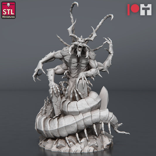 Tiszirain Scalpendra - Worm Monster - Unpainted Miniature