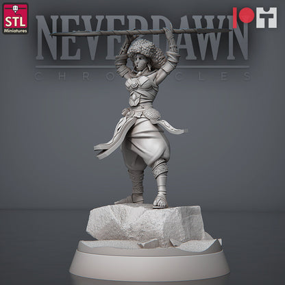 Sand Maidens - Red Sands - Neverdawn Chronicles - Unpainted Miniature