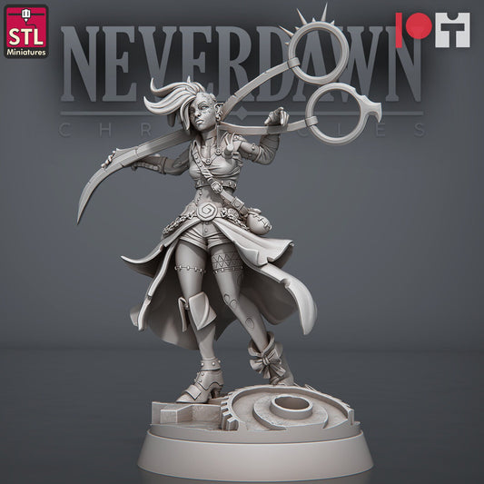 Selene the Fourth - Stein Gang - Neverdawn Chronicles - Unpainted Miniature