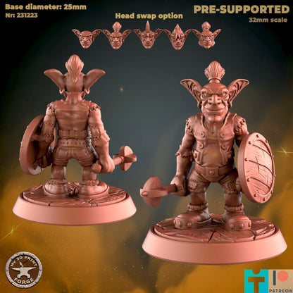 Goblin Shaman - 2 Poses - Unpainted Miniature