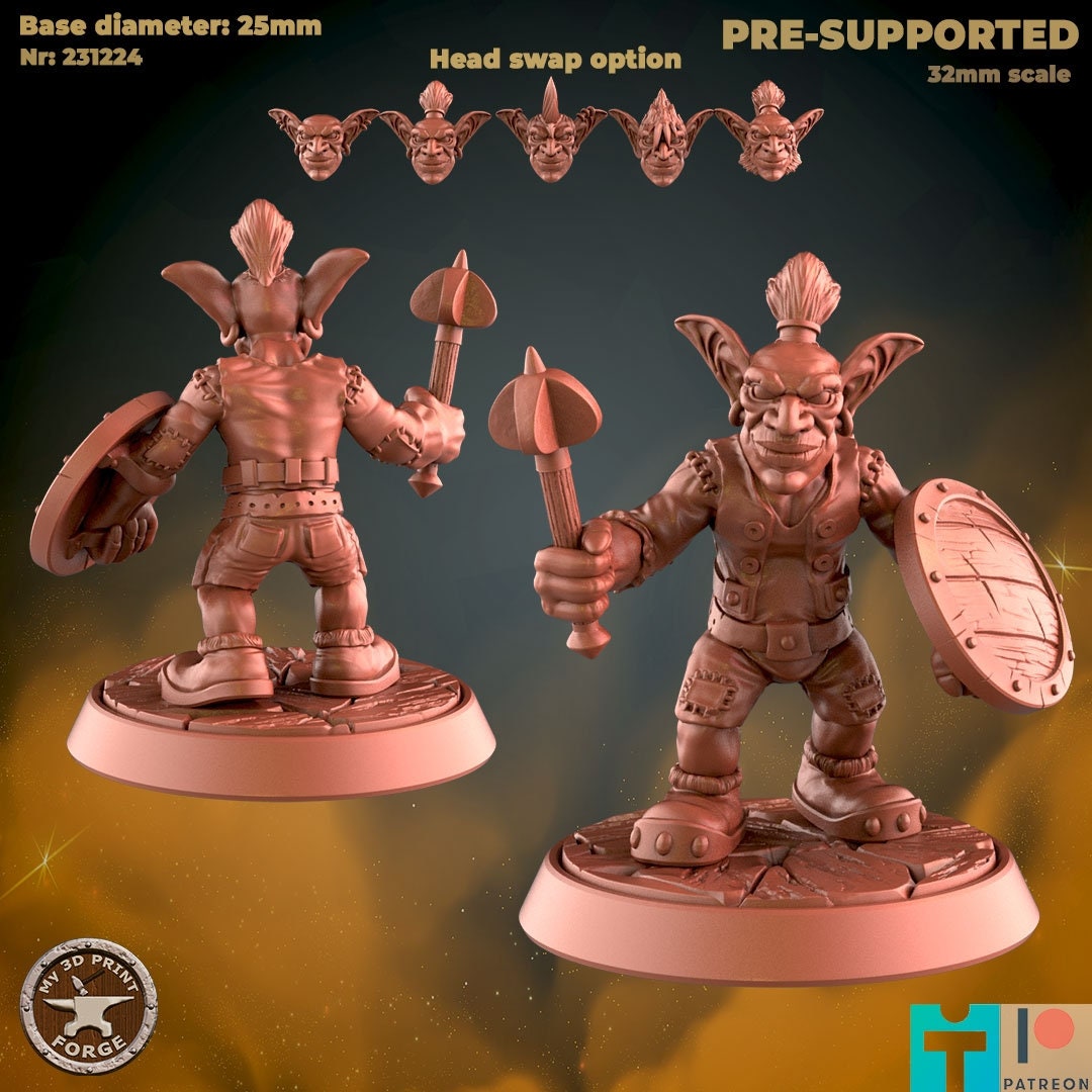 Goblin Shaman - 2 Poses - Unpainted Miniature