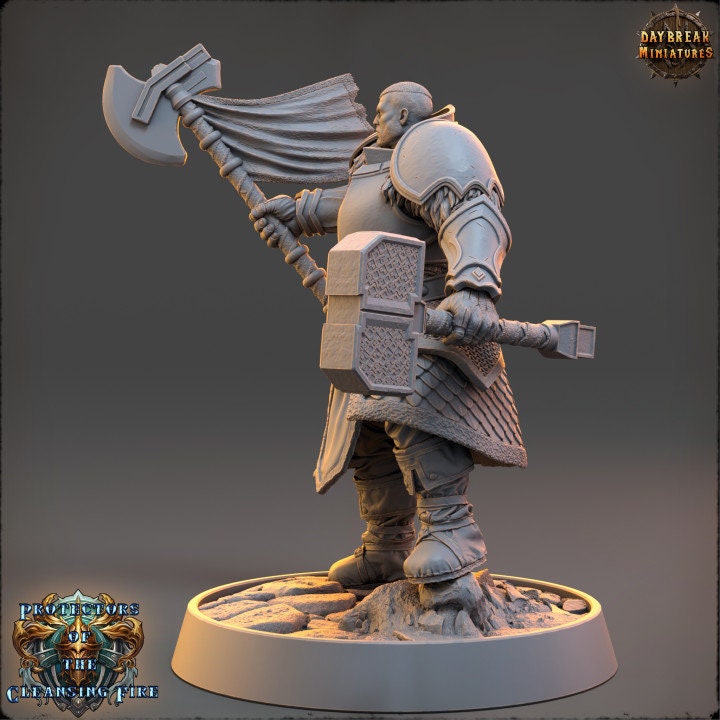 Sir Nexthral Dusk - The Protectors of the Cleansing Fire - Unpainted Miniature