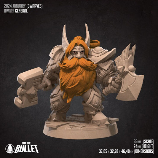 Dwarf General - Unpainted Miniature