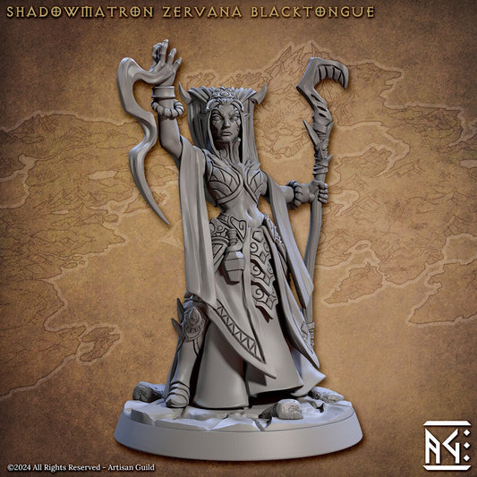 Shadowmatron Zervana Blacktongue - Black Tongue Assassins Set - Unpainted Miniature