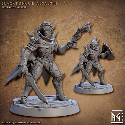 Black Tongue Assassins - Pose C - Unpainted Miniature