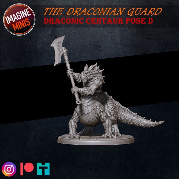 Dragonkin Guard - Pose D - Unpainted Miniature