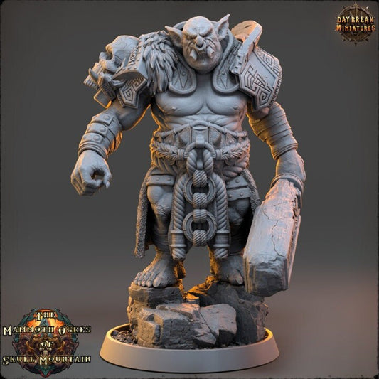 Gartaz the Halfed - The Mammoth Ogres of Skull Mountain - Unpainted Miniature