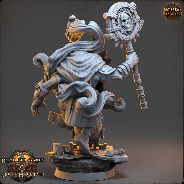 Skull Summoner Paktas Blox - The Mammoth Ogres of Skull Mountain - Unpainted Miniature