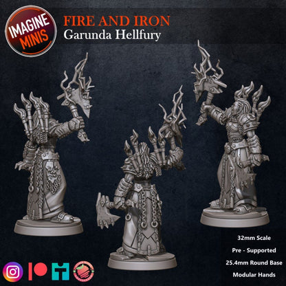 Garunda Hellfury - Fire & Iron Set - Unpainted Miniature